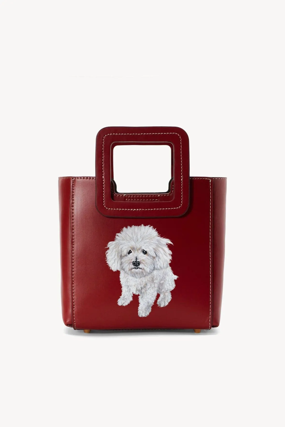 CUSTOM MINI SHIRLEY LEATHER BAG | COGNAC sold by STAUD