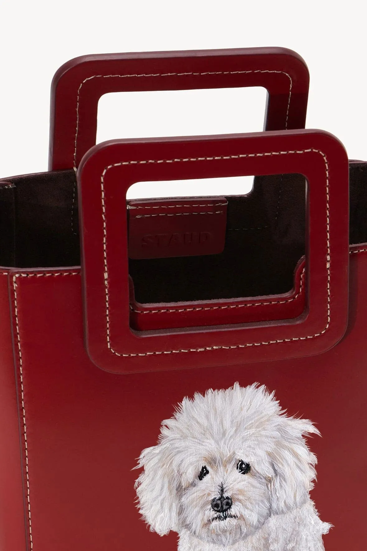 CUSTOM MINI SHIRLEY LEATHER BAG | COGNAC sold by STAUD product image thumbnail 3