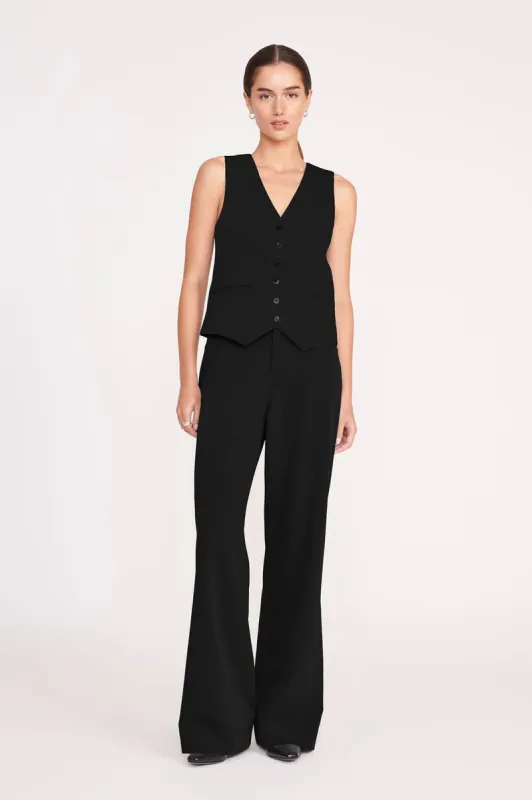GRAYSON PANT | BLACK SUITING sold by STAUD