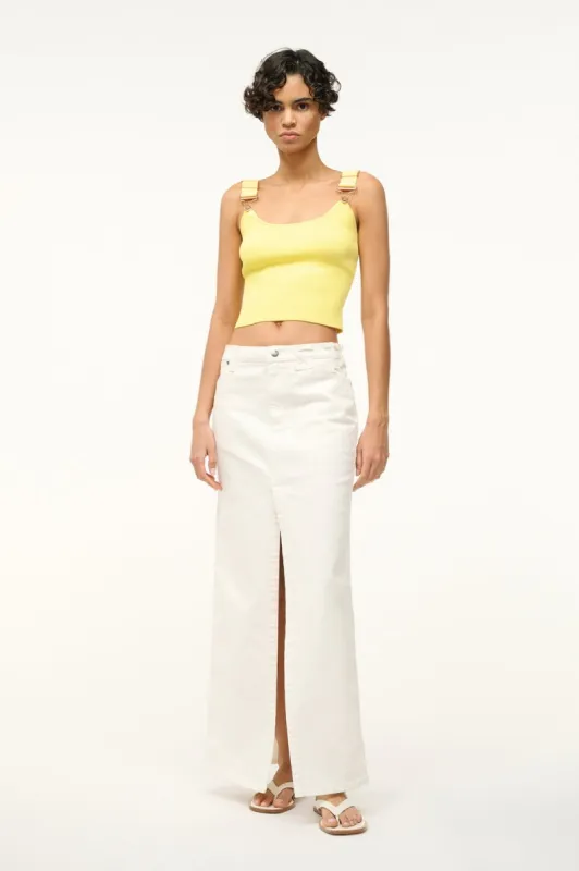 STAUD + WRANGLER THE MAXI SKIRT | WHITE sold by STAUD