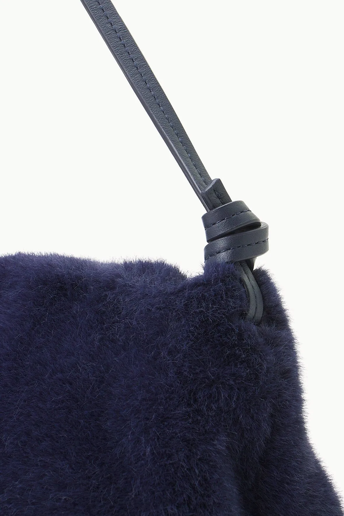 VIVI SHOULDER BAG | NAVY FAUX FUR sold by STAUD product image thumbnail 4
