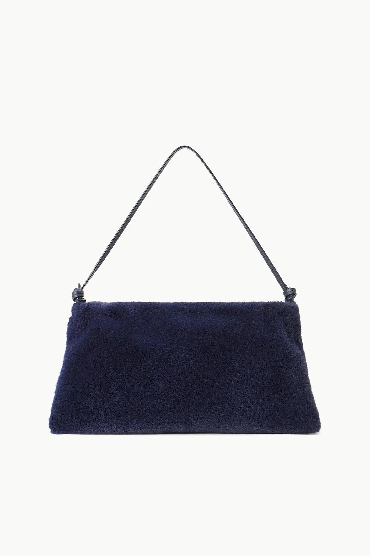 VIVI SHOULDER BAG | NAVY FAUX FUR sold by STAUD