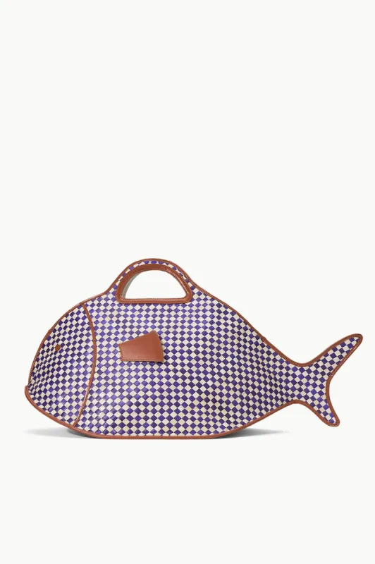 CLEO FISH BASKET TOTE | COCONUT CHECK sold by STAUD