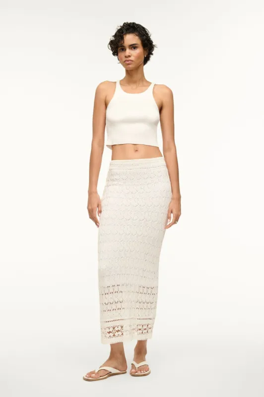 CALABRIA SKIRT | WHITE sold by STAUD