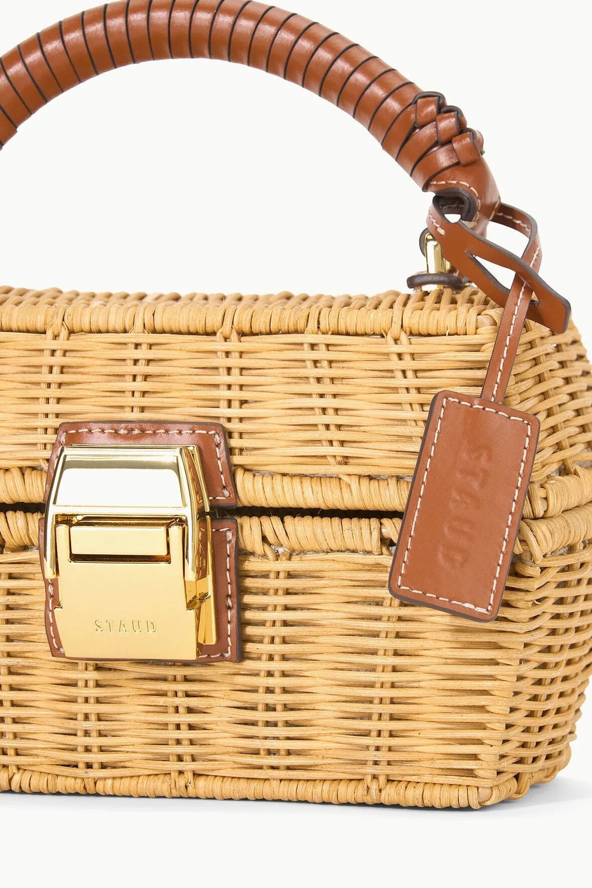 WICKER TACKLE BOX BAG | NATURAL sold by STAUD product image thumbnail 4