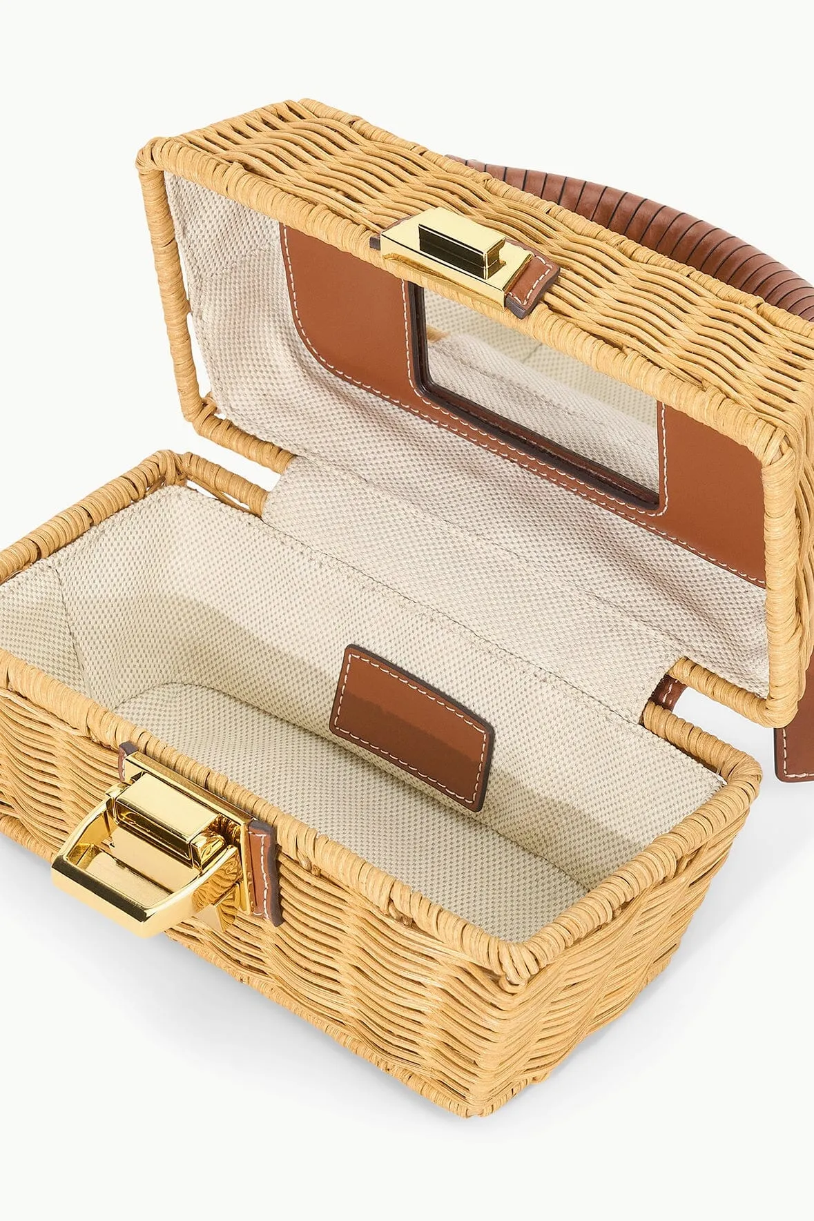 WICKER TACKLE BOX BAG | NATURAL sold by STAUD product image thumbnail 5