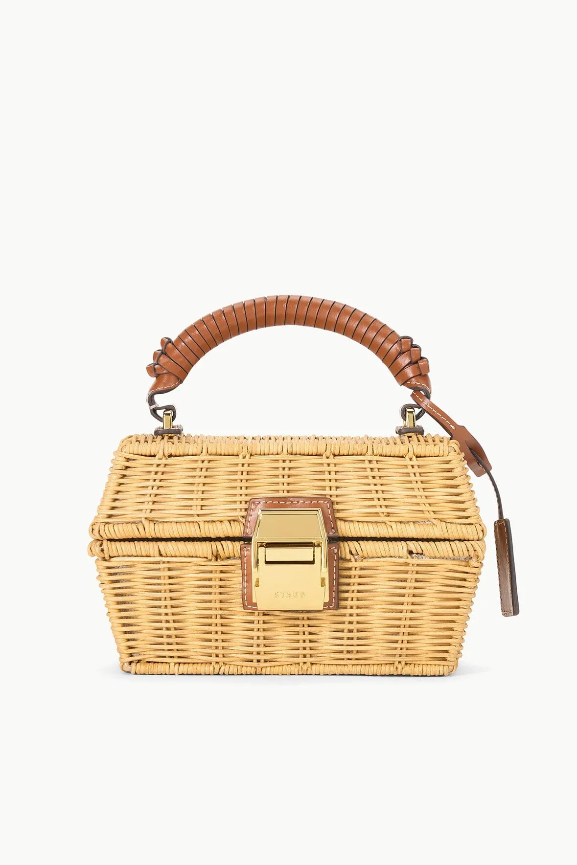 WICKER TACKLE BOX BAG | NATURAL sold by STAUD