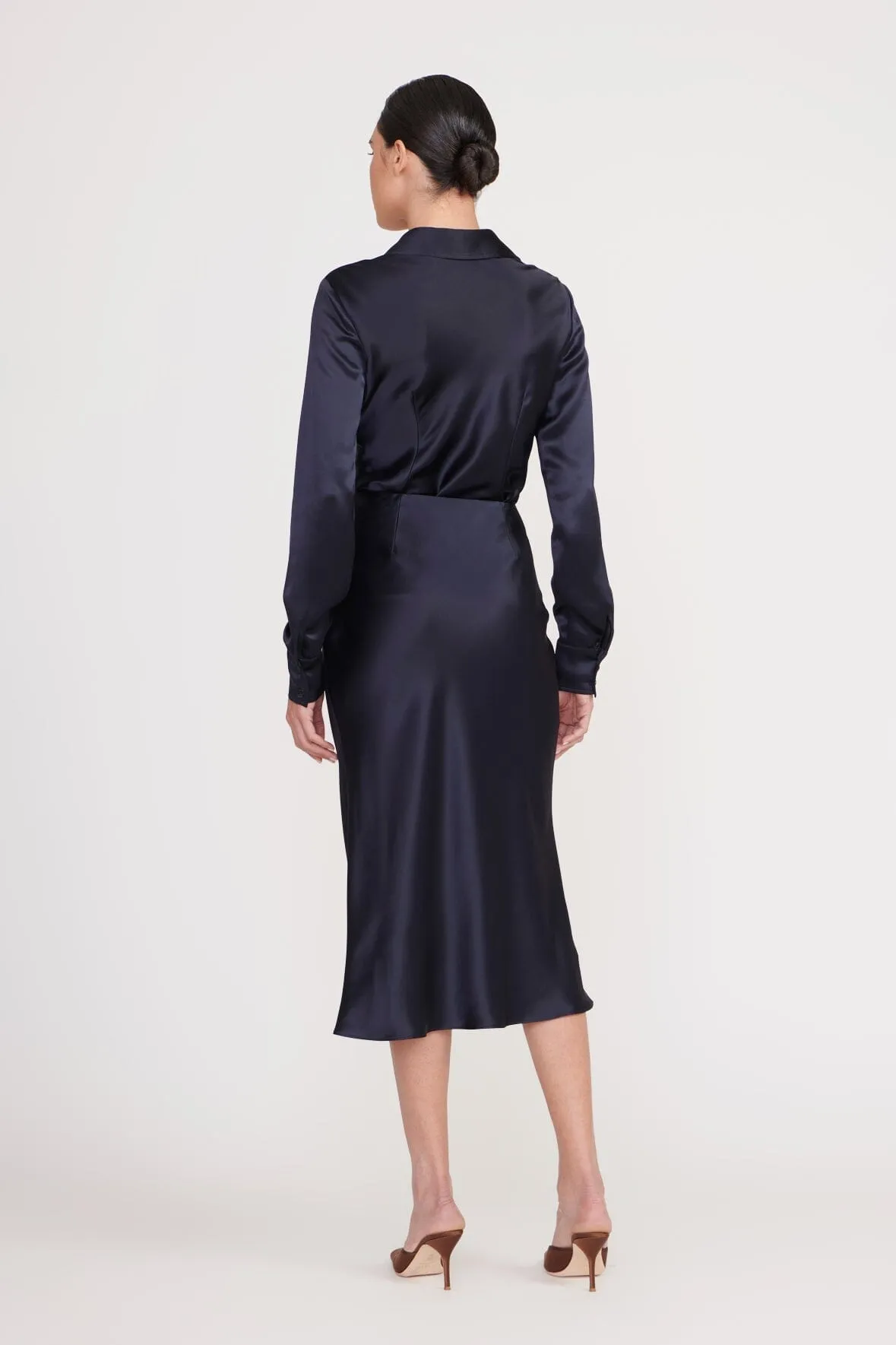 ANGELA SKIRT | NAVY sold by STAUD product image thumbnail 2