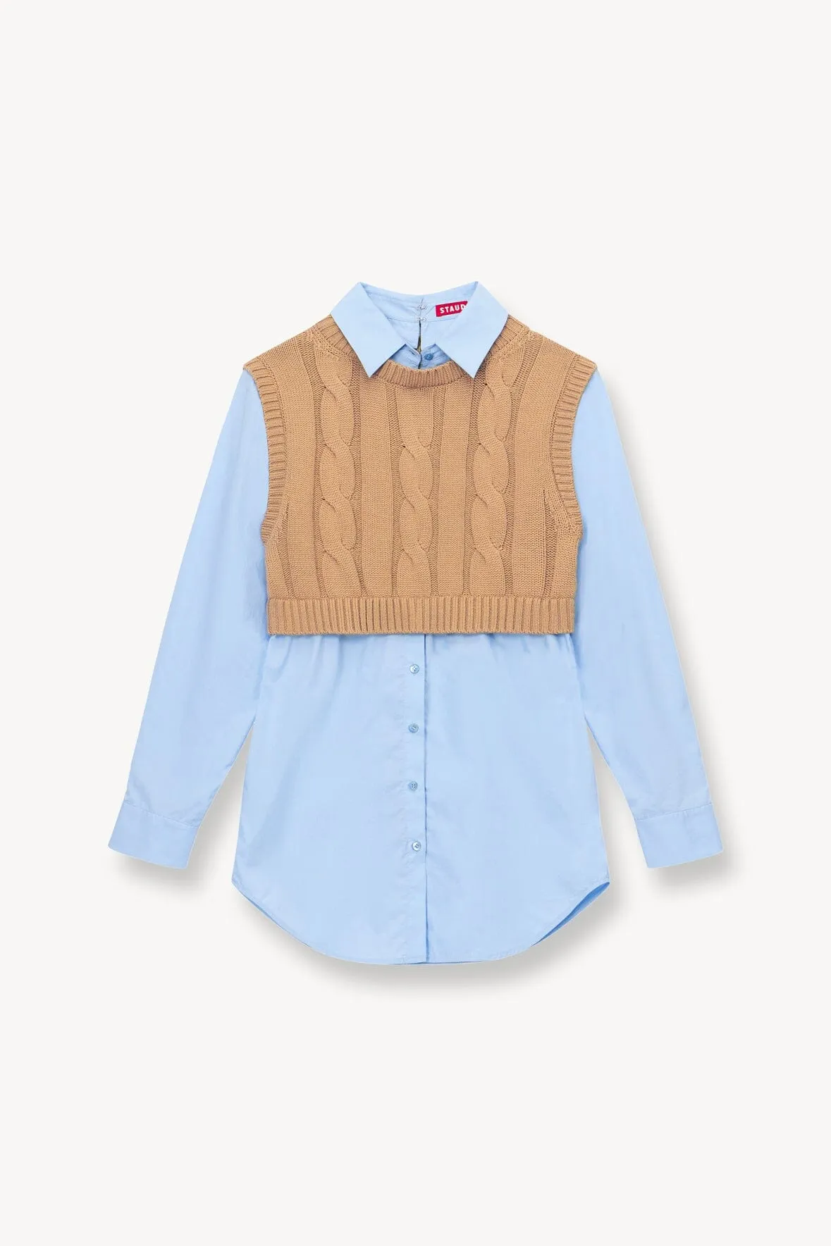 COOPER TOP | CAMEL FRENCH BLUE sold by STAUD product image thumbnail 5