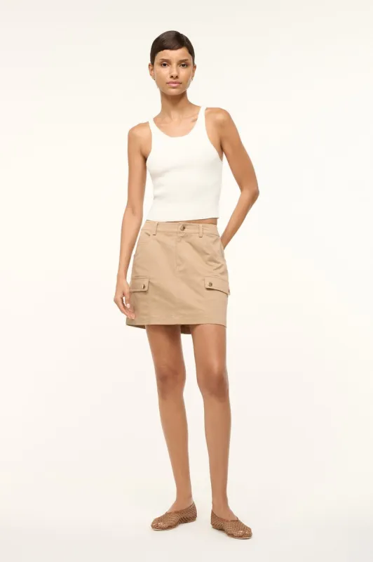 SAN CARLOS SKIRT | KHAKI sold by STAUD