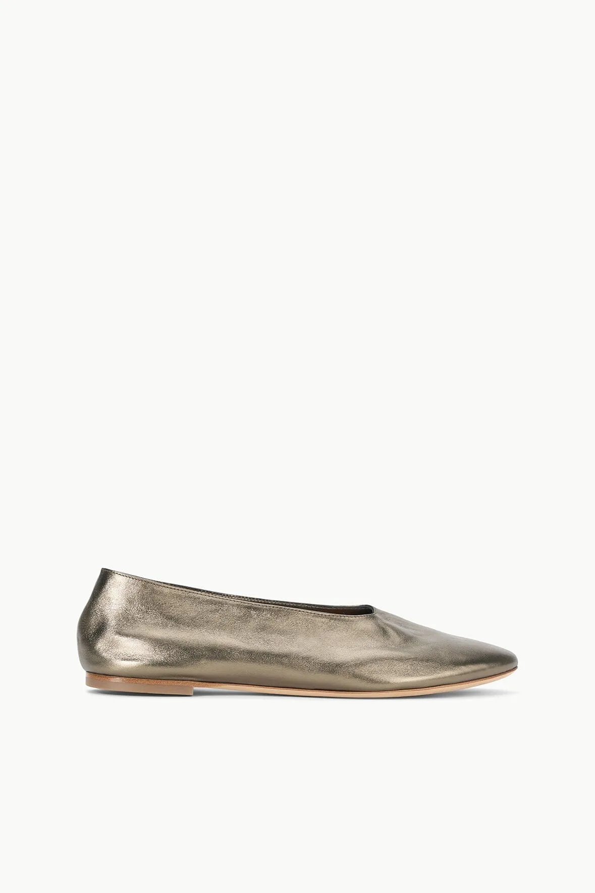 ALBA BALLET FLAT | AGED BRONZE sold by STAUD