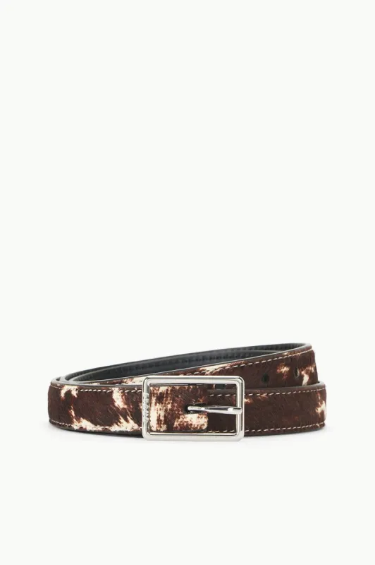 CLASSIC WAIST BELT | BROWN & TAN HAIRCALF sold by STAUD