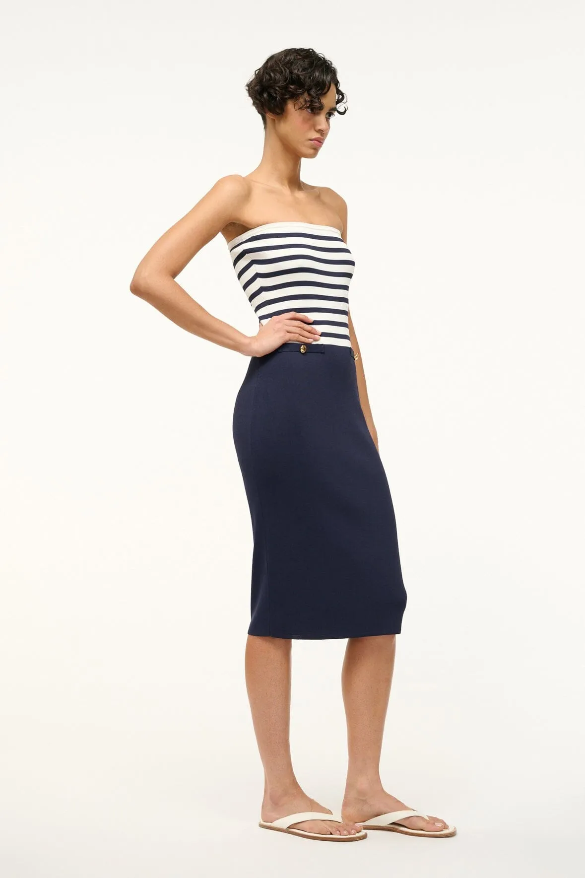 NAVAL DRESS | NAVY WHITE sold by STAUD product image thumbnail 3
