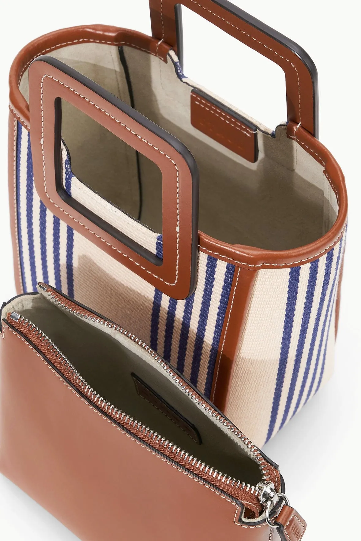 MINI SHIRLEY BAG | MARINE BAYADERE STRIPE sold by STAUD product image thumbnail 5