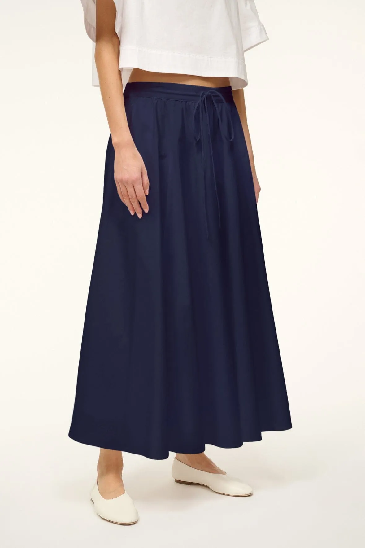 EDEN SKIRT | NAVY sold by STAUD product image thumbnail 3