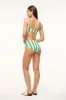 DEVON HIGH RISE BIKINI BOTTOM | BUNGALOW STRIPE sold by STAUD