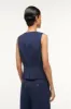 BRETT VEST | NAVY sold by STAUD