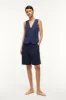 BRETT VEST | NAVY sold by STAUD