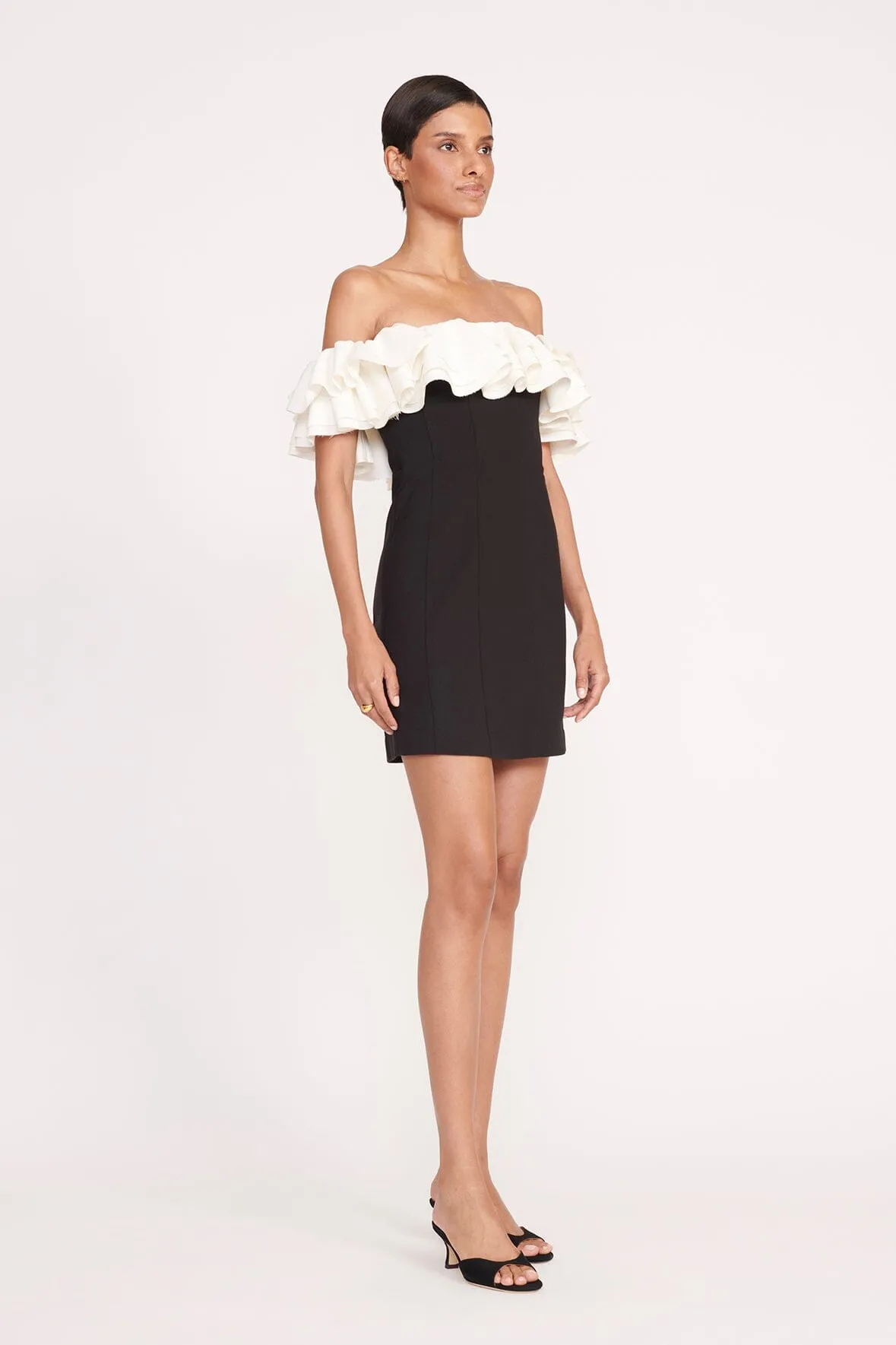 KIARA DRESS | BLACK IVORY sold by STAUD product image thumbnail 4