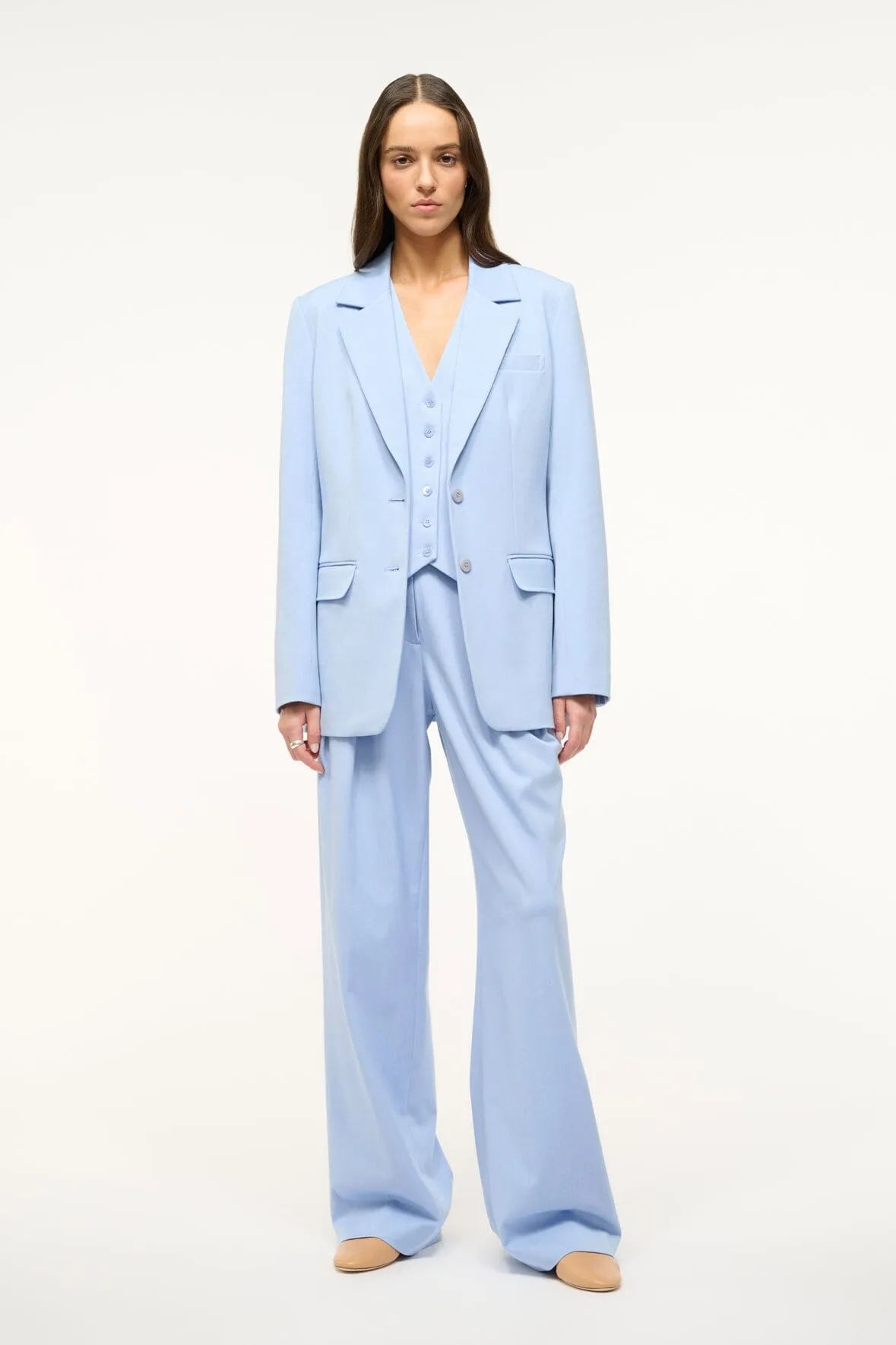 CITY BLAZER | PERIWINKLE sold by STAUD product image thumbnail 2