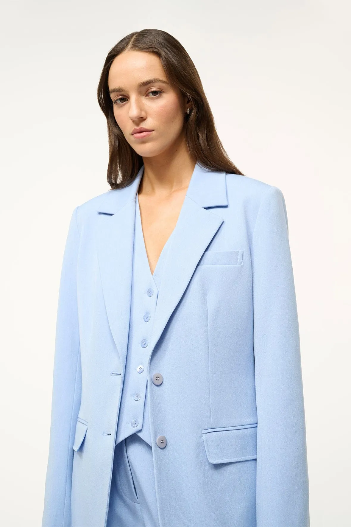CITY BLAZER | PERIWINKLE sold by STAUD product image thumbnail 3