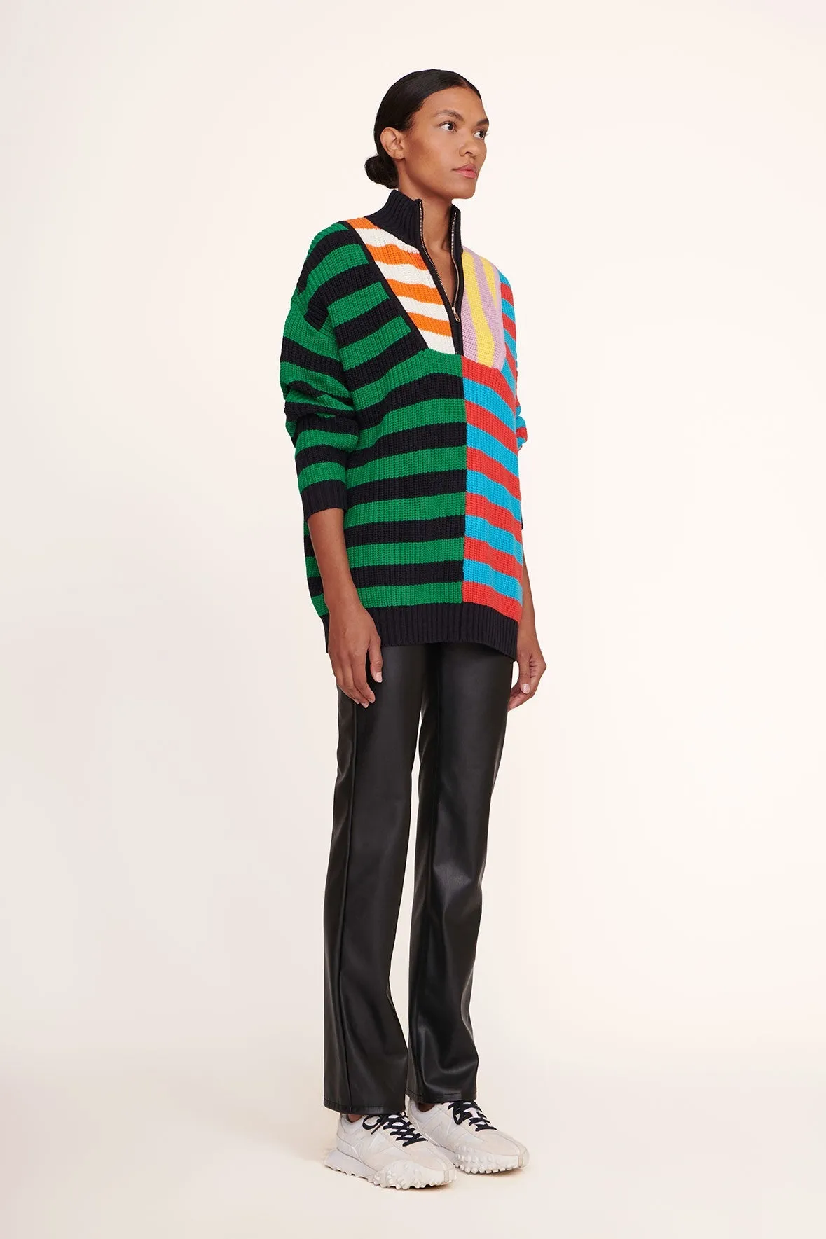 HAMPTON SWEATER | CABANA STRIPE MULTI sold by STAUD product image thumbnail 3