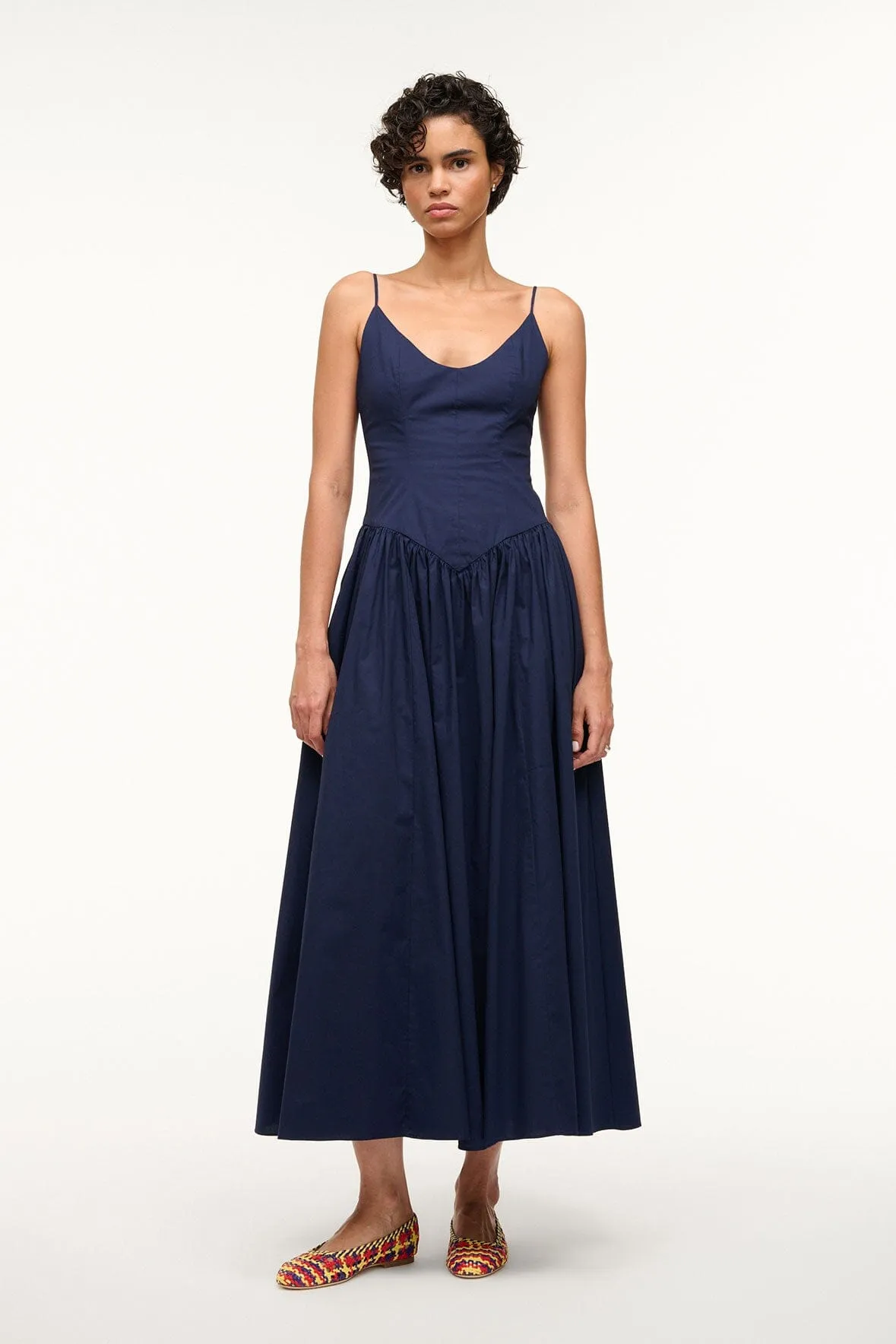 DENA DRESS | NAVY sold by STAUD