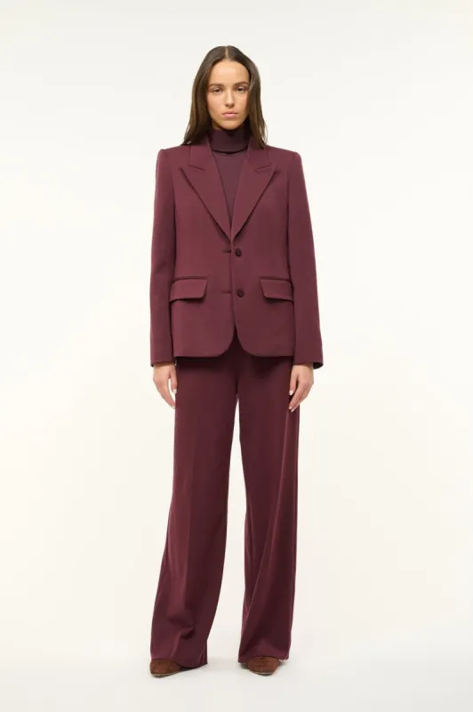 PRINCE SUITING PANT | MERLOT sold by STAUD