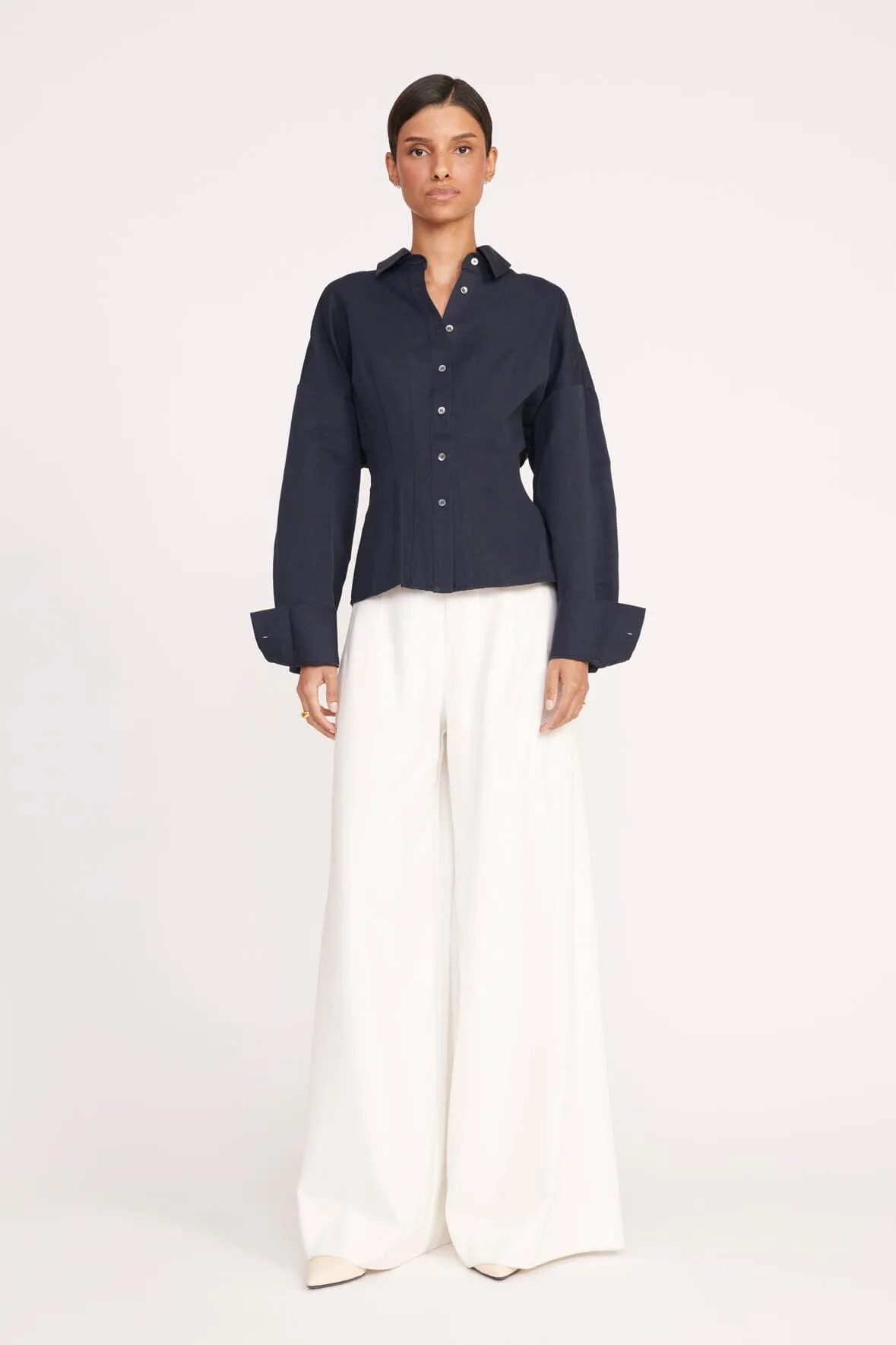 OPHELIA TOP | NAVY sold by STAUD product image thumbnail 2