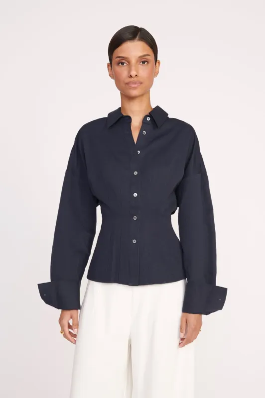 OPHELIA TOP | NAVY sold by STAUD