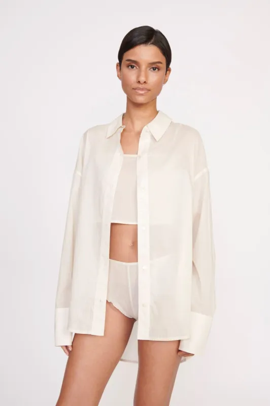 CHAMOMILE SHIRT | IVORY sold by STAUD