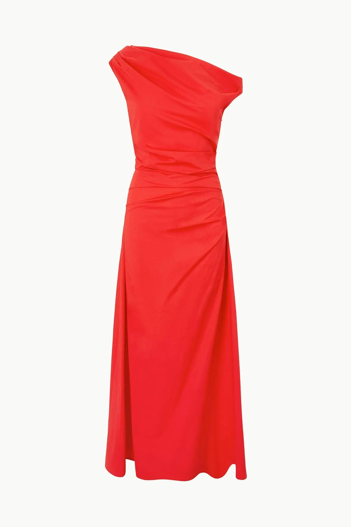 open lace back dress Slinky Jersey Rose Detail Evening Gown in Scarlet Red