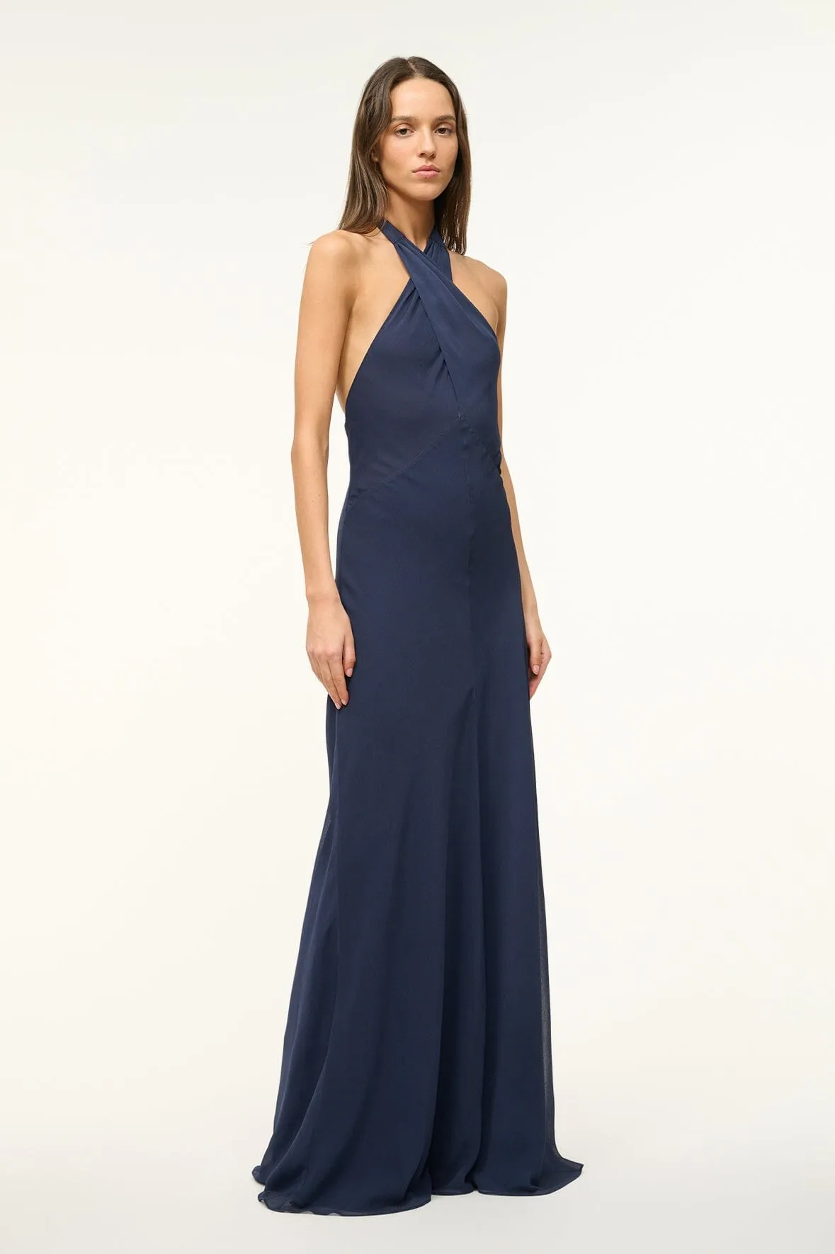 DAWN MAXI DRESS | NAVY sold by STAUD product image thumbnail 4