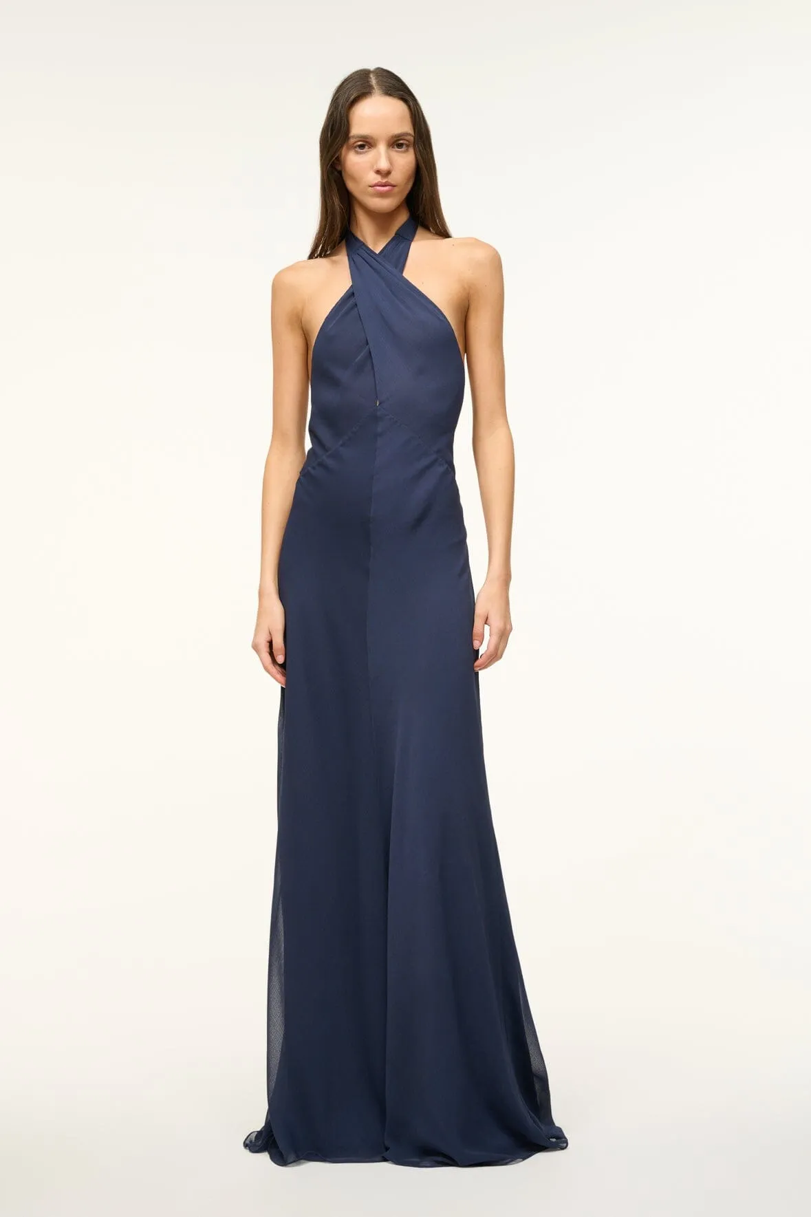 DAWN MAXI DRESS | NAVY sold by STAUD