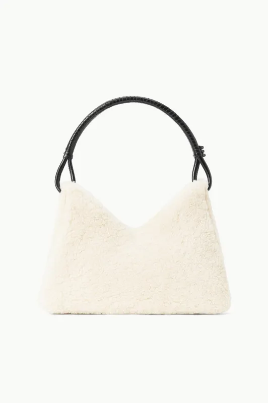 VALERIE SHOULDER BAG | CREAM BLACK sold by STAUD