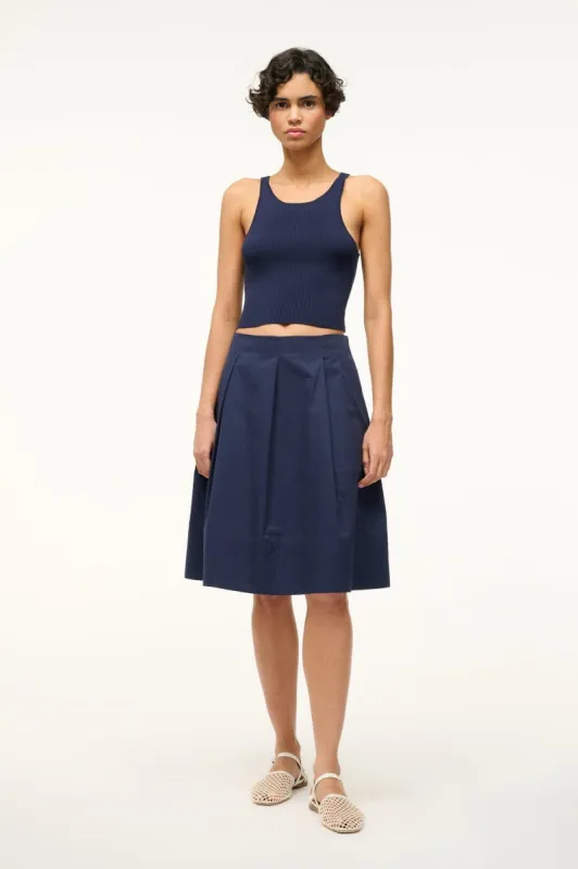 LONDON SKIRT | NAVY sold by STAUD