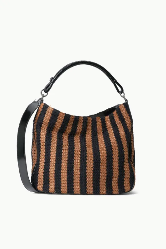 PERRY BAG | BLACK TAN SEASHORE STRIPE sold by STAUD