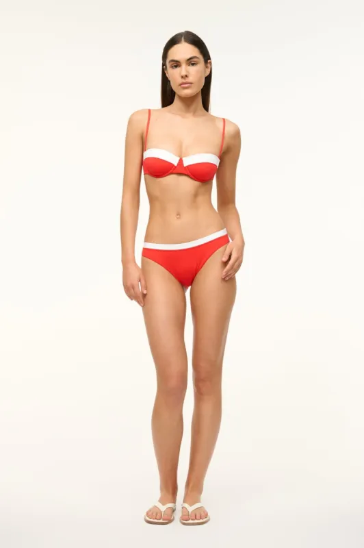 GEMMA BIKINI BOTTOM | RED WHITE sold by STAUD