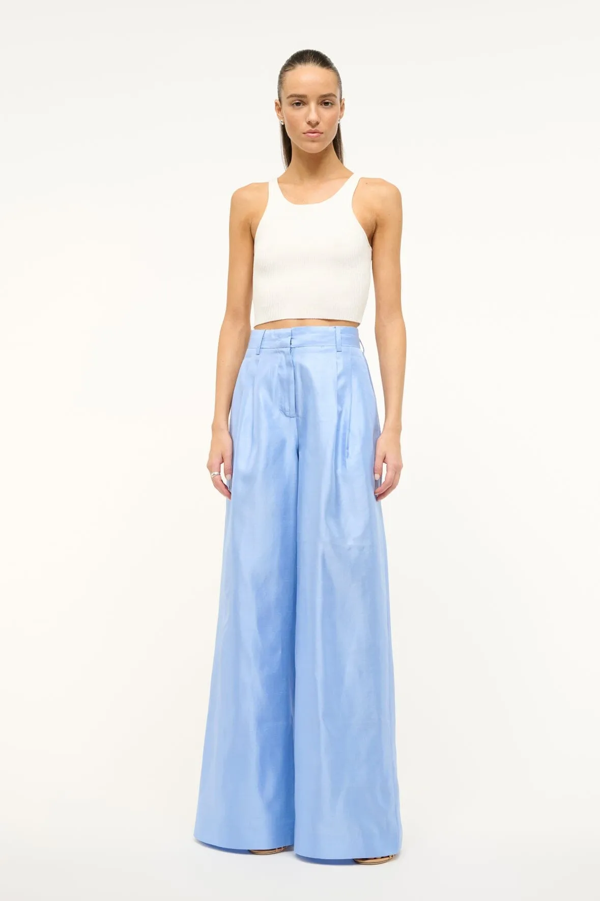 SASHA PANT | PERIWINKLE sold by STAUD