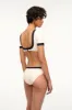 LILY SHORT SLEEVE BIKINI TOP | IVORY BLACK sold by STAUD