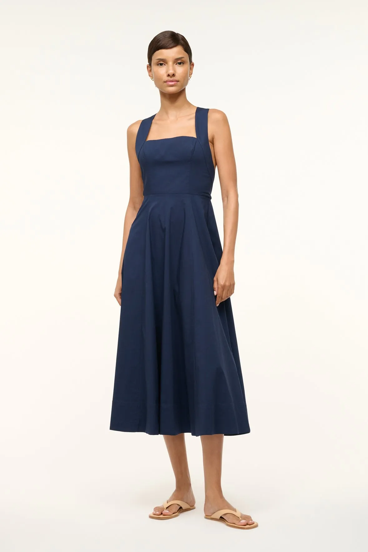 TERESA DRESS | NAVY sold by STAUD