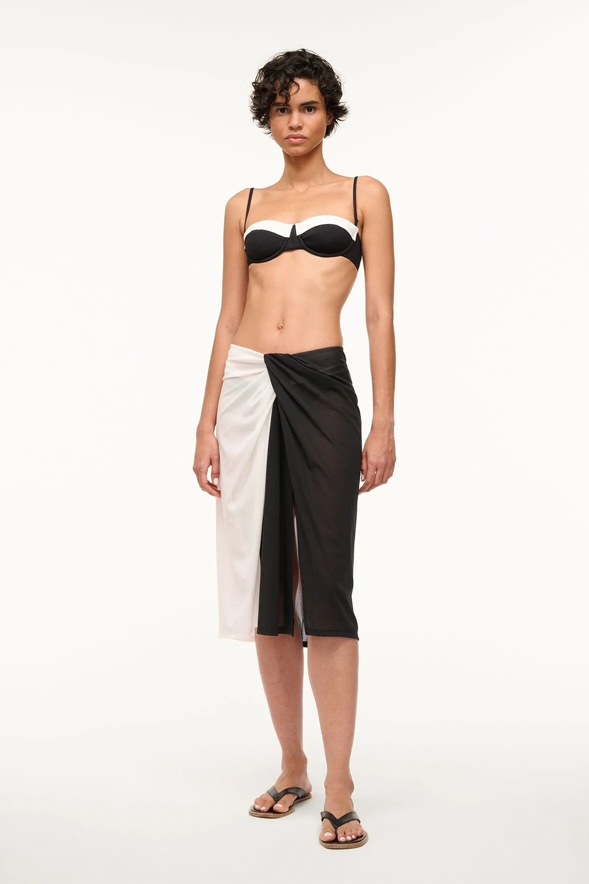 AZALEA COVERUP SKIRT | WHITE BLACK sold by STAUD