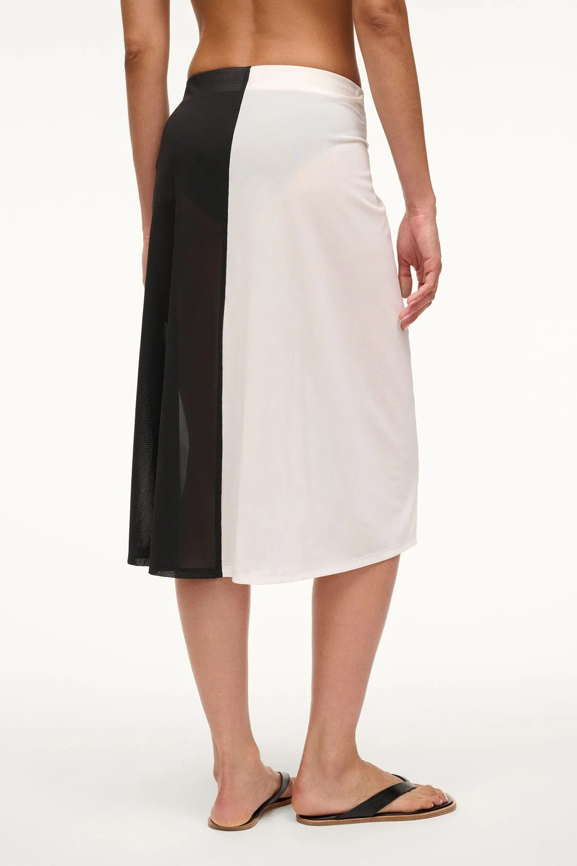AZALEA COVERUP SKIRT | WHITE BLACK sold by STAUD product image thumbnail 4