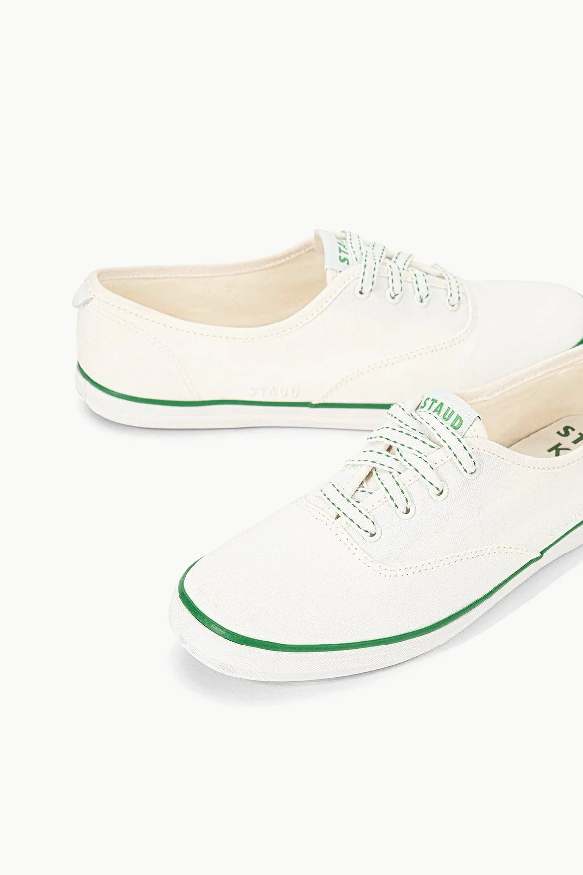 STAUD + KEDS CHAMPION CANVAS | WHITE GREEN sold by STAUD product image thumbnail 5