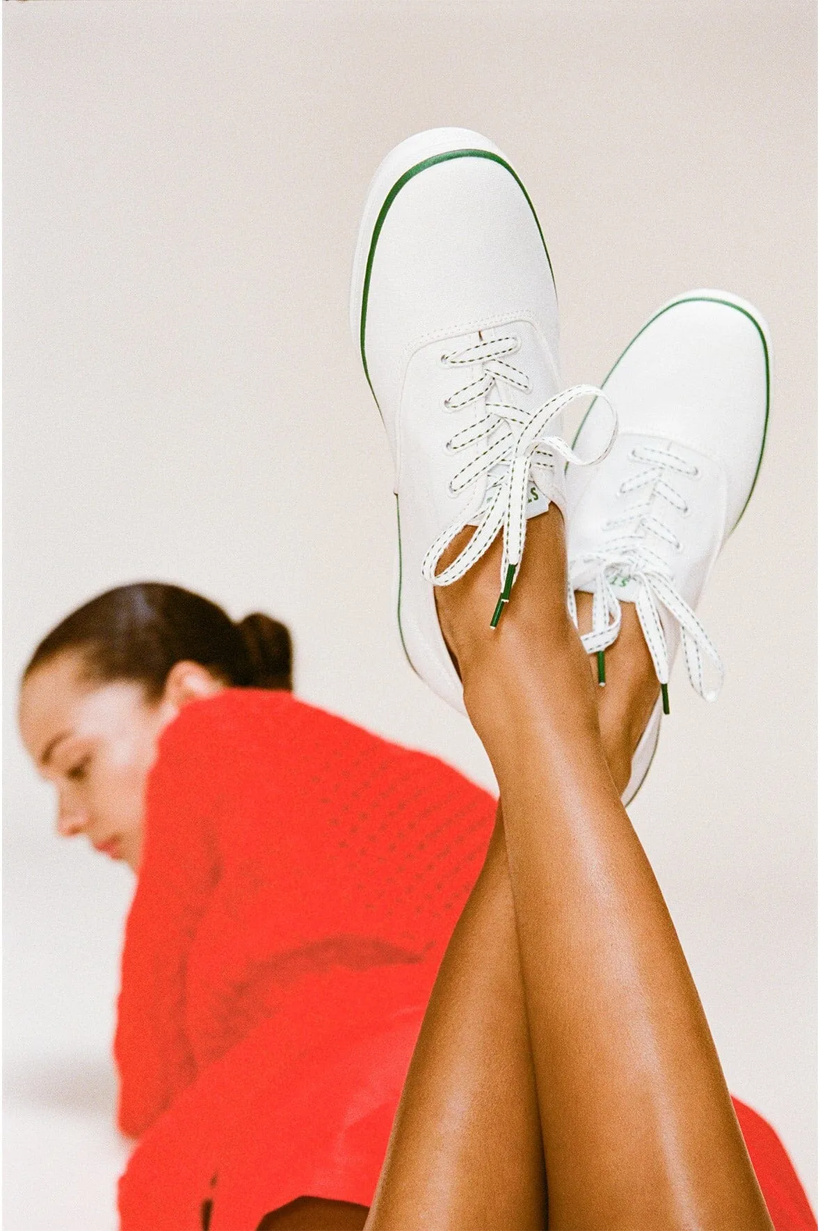 STAUD + KEDS CHAMPION CANVAS | WHITE GREEN sold by STAUD product image thumbnail 2