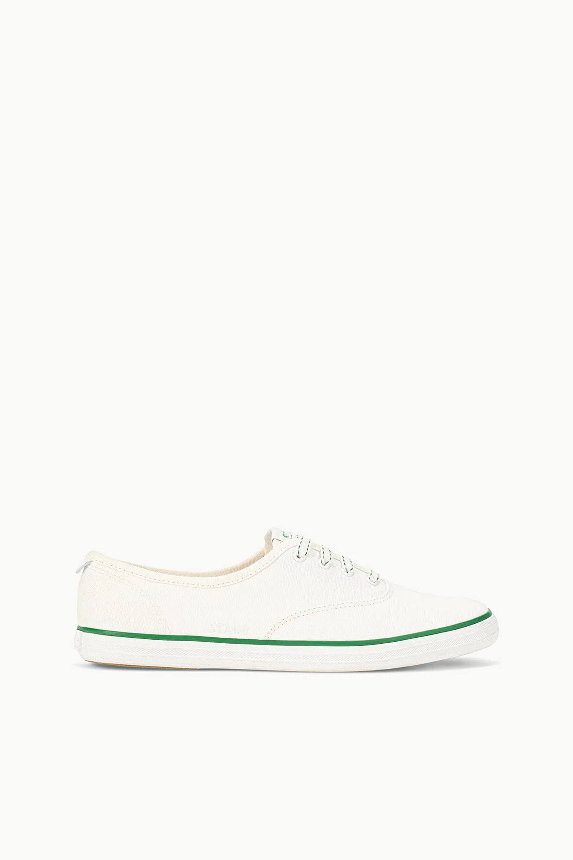 STAUD + KEDS CHAMPION CANVAS | WHITE GREEN sold by STAUD
