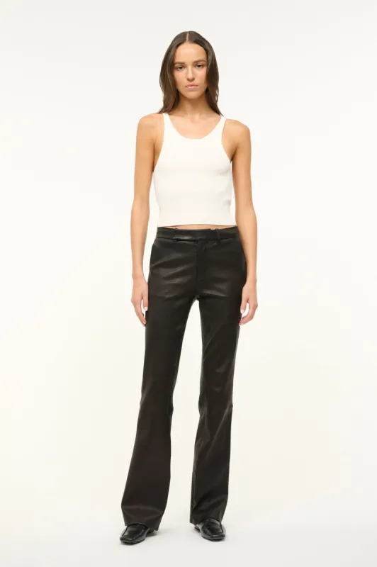 HANOVER LEATHER PANT | BLACK sold by STAUD