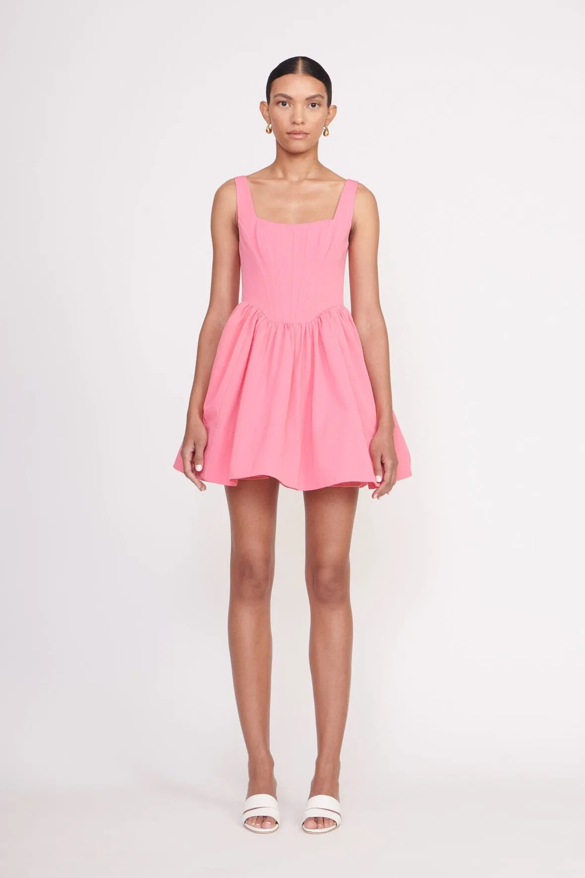 LANDSCAPE DRESS | CORAL PINK sold by STAUD