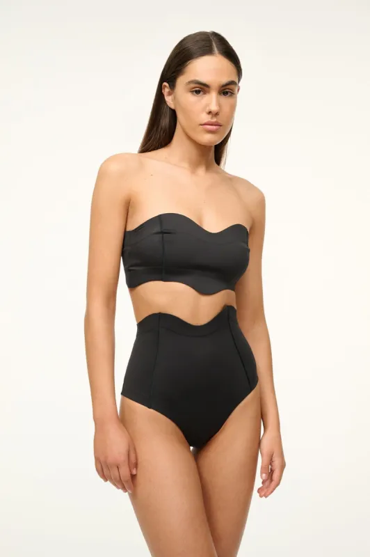 SHORELINE BIKINI TOP | BLACK sold by STAUD