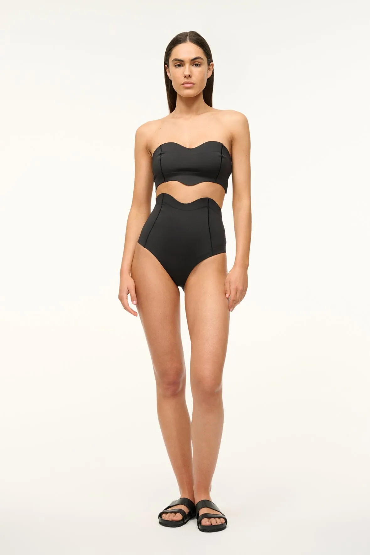SHORELINE BIKINI TOP | BLACK sold by STAUD product image thumbnail 2